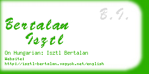 bertalan isztl business card